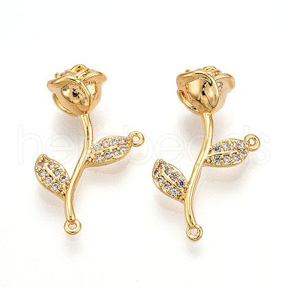 Brass Micro Pave Cubic Zirconia Pendants KK-N261-80G-1