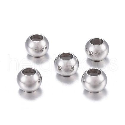 201 Stainless Steel Beads STAS-P238-02P-02-1