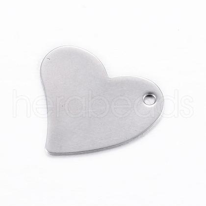 Tarnish Resistant 201 Stainless Steel Stamping Blank Tag Pendants STAS-D445-060-1