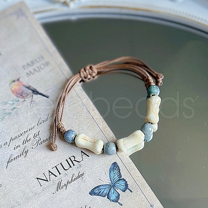 Ceramic Beads Braided Bead Bracelets FS-WGF5CE7-05-1