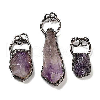 Natural Amethyst Big Pendants G-A221-06-1