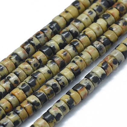 Natural Dalmatian Jasper Beads Strands G-F631-A06-1