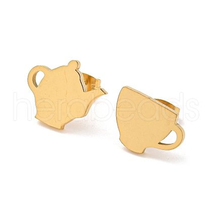 304 Stainless Steel Stud Earrings EJEW-E294-02G-1