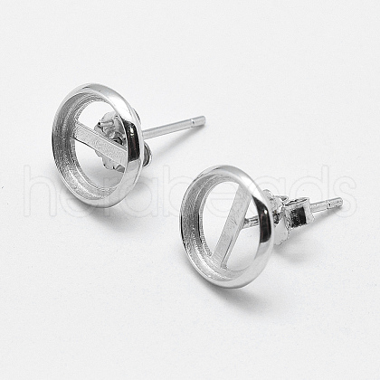 925 Sterling Silver Stud Earring Findings STER-F032-01S-1