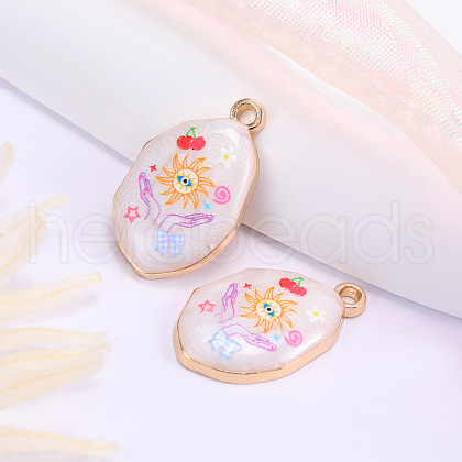 Alloy Enamel Pendants PW-WGEA8C0-01-1