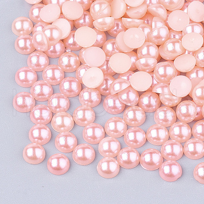 10000pcs ABS Plastic Imitation Pearl Cabochons SACR-S738-4mm-Z17-1