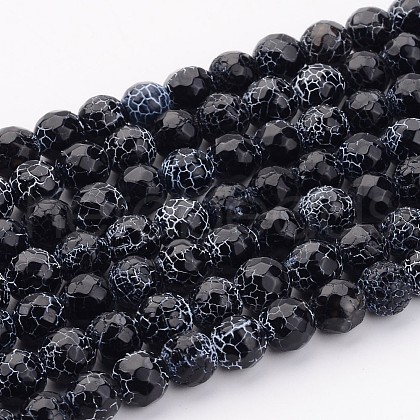 Crackle Agate Beads Strands G-A002-1-1
