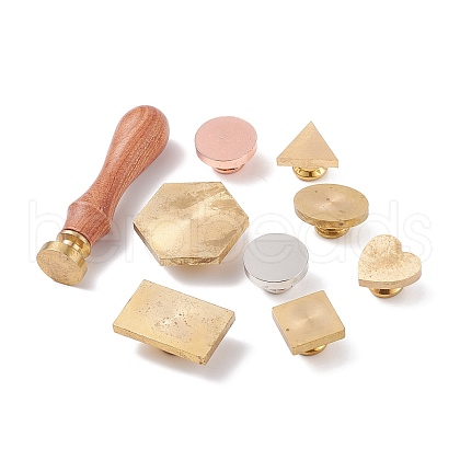 (Defective Closeout Sale: Oxidation) Random Style Wax Seal Stamp Set DIY-XCP0002-02-1