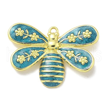 Rack Plating Brass Enamel Pendants KK-L224-040G-04-1