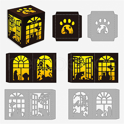 Carbon Steel Cutting Dies Stencils DIY-WH0309-327-1