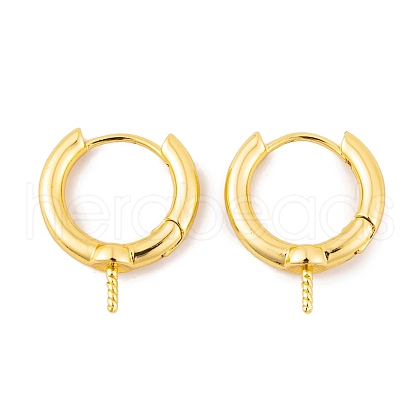 Brass Hoop Earrings Findings KK-K367-14G-1