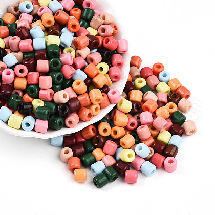 Opaque Colours Glass Seed Beads SEED-N007-14F-1