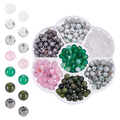 AHADERMAKER 310Pcs 7 Style Natural Mixed Gemstone Beads G-GA0001-56-1
