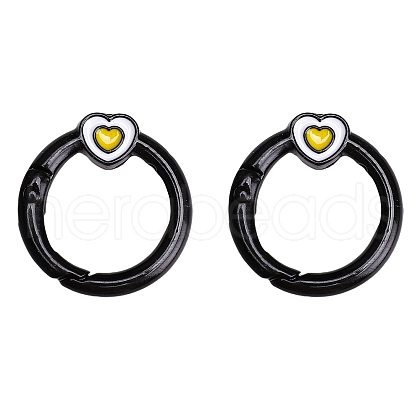 2Pcs Alloy Spring Gate Rings PW-WG34274-01-1