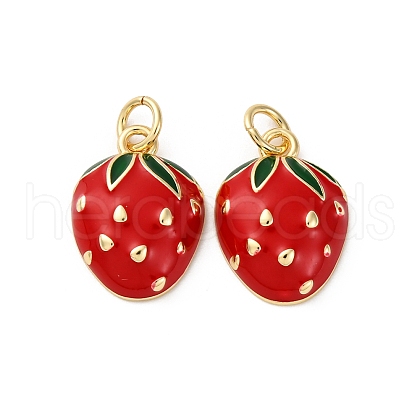 Brass Enamel Pendants KK-S525-10G-A-1