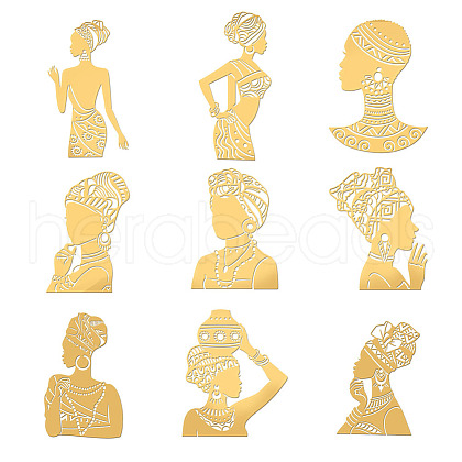 9Pcs 9 Styles Nickel Decoration Stickers DIY-WH0450-046-1