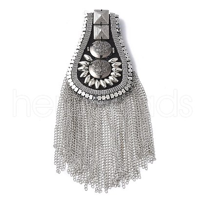 Iron Fashion Tassel Epaulette AJEW-XCP0003-03P-1