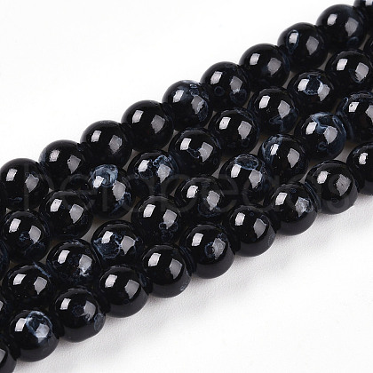 Baking Painted Glass Beads Strands DGLA-N003-6mm-A10-1