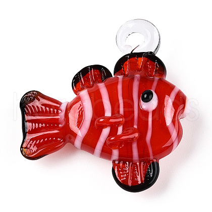Handmade Lampwork Pendants LAMP-T021-24D-1