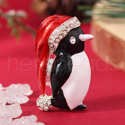 Christmas Theme Alloy Rhinestone Brooch Pin LK2414-7-1