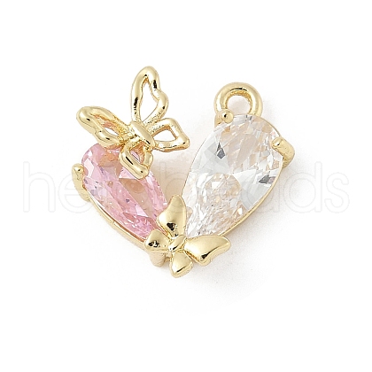 Brass Micro Pave Cubic Zirconia Pendants KK-M326-17-G02-1