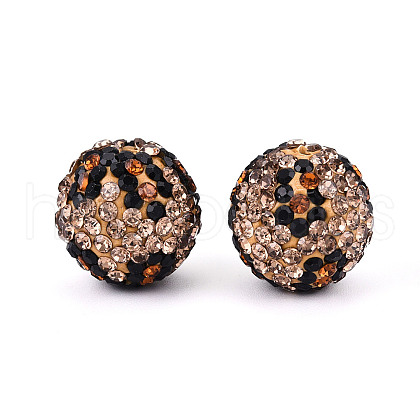 Polymer Clay Pave Rhinestone Beads RB-T018-02A-1