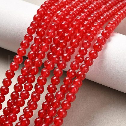 Natural & Dyed Malaysia Jade Bead Strands X-G-A146-4mm-A02-1