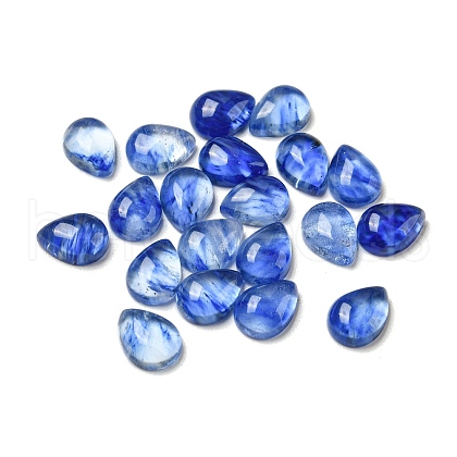 Synthetic Blue Watermelon Stone Glass Cabochons G-O175-22-27-1