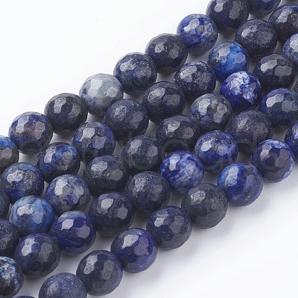 Natural Lapis Lazuli Beads Strands G-G059-8mm-1