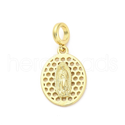 Brass Virgin Mary European Dangle Charms KK-D325-26G-01-1