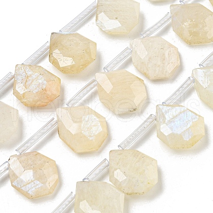 Natural Rainbow Moonstone Beads Strands G-P544-C04-01-1