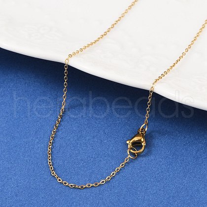 304 Stainless Steel Cable Chain Necklaces NJEW-M151-24G-1
