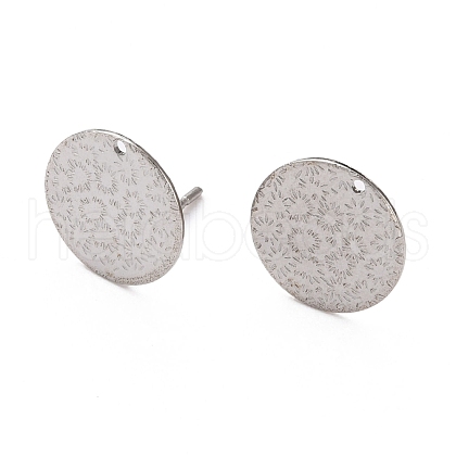 Non-Tarnish 304 Stainless Steel Stud Earring Findings STAS-H124-18P-1