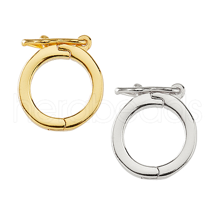 SUPERFINDINGS 2Pcs 2 Colors 925 Sterling Silver Twister Clasp STER-FH0001-09-1