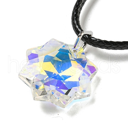 Waxed Cord Necklaces NJEW-P310-11P-01-1