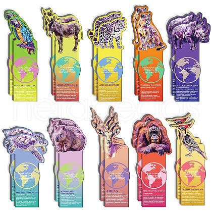 20 Sheets Cartoon Paper Bookmark AJEW-Q148-05-1