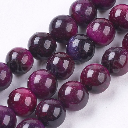 Natural Tiger Eye Beads Strands G-E468-E01-10mm-1