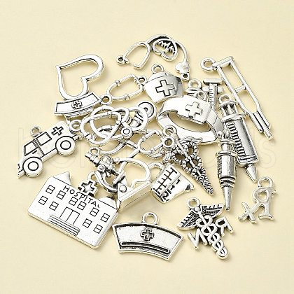 20Pcs 20 Style Tibetan Style Zinc Alloy Pendants TIBEP-YW0001-72-1