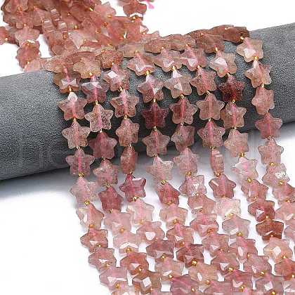 Natural Strawberry Quartz Beads Strands G-P573-C04-01-1