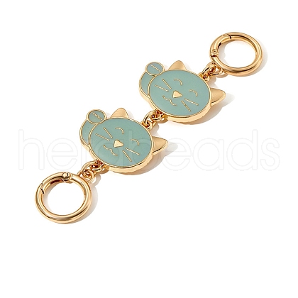Cartoon Cat Alloy Enamel Bag Extender Chains PW-WG5B676-06-1
