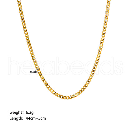 Stainless Steel Curb Chain Necklaces PW-WG8A4BA-04-1