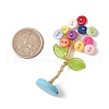 Resin Button Tree of Life Decorations PALLOY-JF03414-04-3