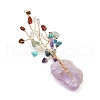 Natural Mixed Gemstone Chips Tree of Life Display Decorations AJEW-JD00015-04-3