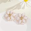 Alloy Rhinestone Stud Earrings EJEW-P310-02G-01-1