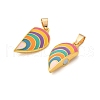 Alloy Enamel Split Pendants STAS-M114-05G-2
