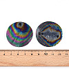 Spray Painted Natural Capiz Shell Pendants SSHEL-Z002-01C-3
