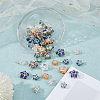 56Pcs 14 Style Copper Wired Electroplate Glass Charms PALLOY-AB00227-5