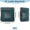 Beebeecraft 4Pcs Square PU Leather Change Purse with Alloy Shrapnel AJEW-BBC0002-22B-2