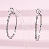 Brass Micro Pave Cubic Zirconia Stud Earrings EJEW-R025-32P-3