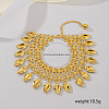 Ramadan & Eid Mubarak Brass Leaf Pendant Anklets for Women's Holiday Party Jewelry XL7128-5